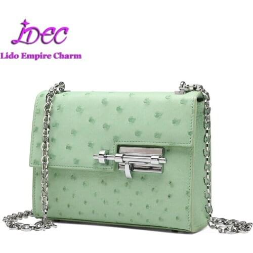 2021 Fashion Brand Shoulder Bag for Women Ostrich Skin Crossbody Bag Lady Small Purse Handbag Design One-shoulder Messenger Bag