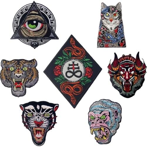 Embird patches Embroidered military patch jacket Animals ceo-friendly handmade 3D iron on patches for clothing animals patch