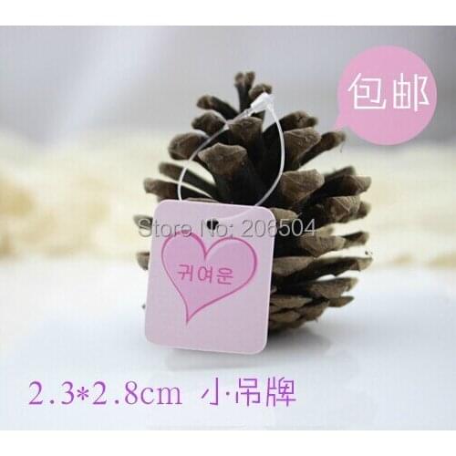 NEW Mini Tag! (String Included) Lovely Small Kraft Heart Gift Tag Retro Hang tag (Kraft paper) 500pcs/lot yxc050