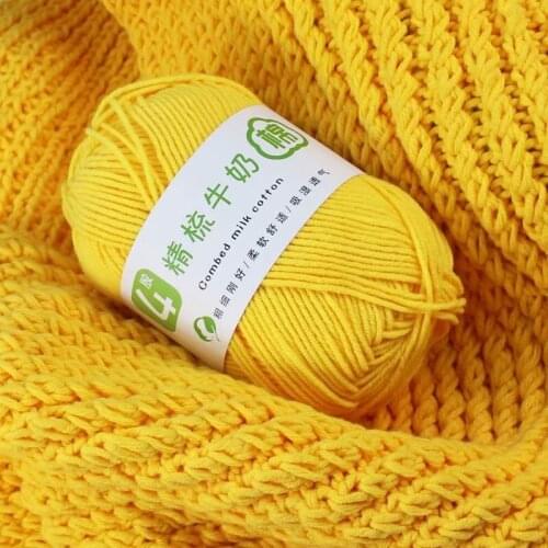 50g Combed Cotton Baby Wholesale Coloured Yarn Supersoft Craft Knitting Sweater Wool Lot 4ply Milk Crochet Babycare Sweater