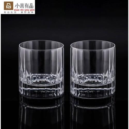 Original Circle Joy Crystal Whiskey Red Wine Cup Lead-Free Delicate Crystal Stripe Column Design kitchen tools From xiaomiyoupin