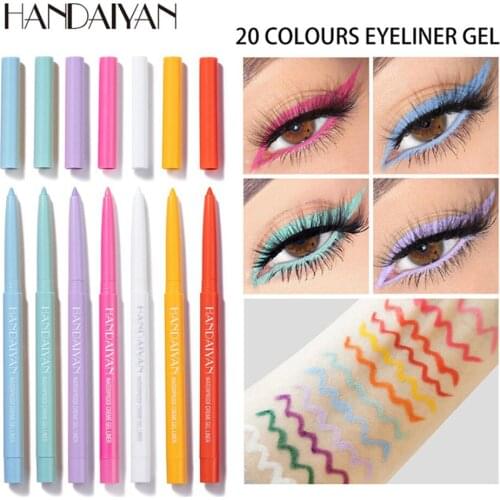 HANDAIYAN 20 Colors Eyeliner Gel Pencil Waterproof Rotatable Long-lasting Liquid Eye Liner Make Up Tools