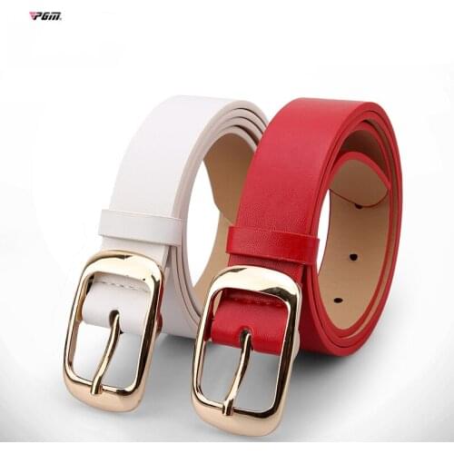 New Korean Version of The Golf Belt Soft PU Lady Slim Slimming Wild Decoration Square Buckle Alloy Sports Belt High Quality
