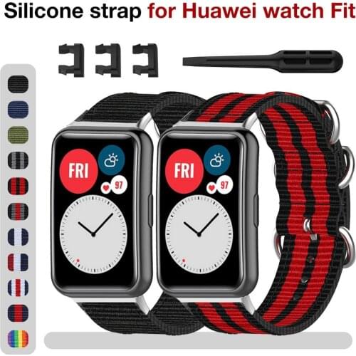 Multi-color Chigh-quality Anvas Replacement Smart Watch Adjustable Band Strap For Huawei Watch Fit Skin-friendly Accessories