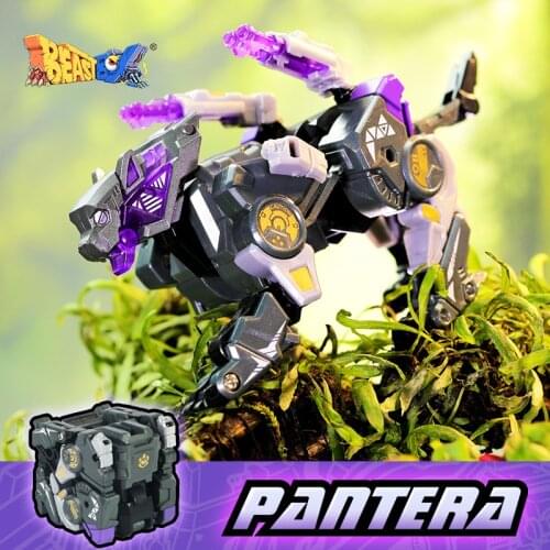 [In Stock]52TOYS BEASTBOX MegaBox Pantera BB-21 Cheetahs Lions Tigers Transforming Cube Box Assembly Action Figureals Mode