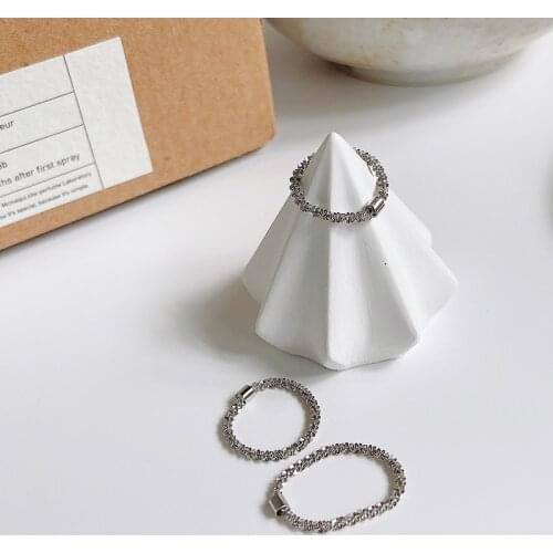 MLKENLY 925 sterling silver Simple Design anillos Silver Color Joint Rings Sets for Women Jewelry Korean Version Joint Rings