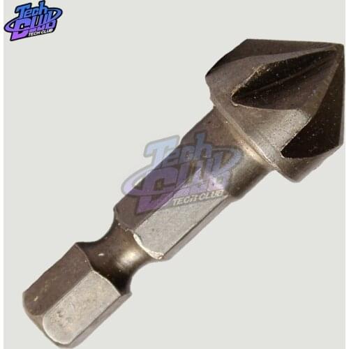 1PC 90 Degree Countersink Drill Chamfer Bit 1/4" Hex Shank Carpentry Woodworking Angle Point Bevel Cutting Cutter Remove Bur