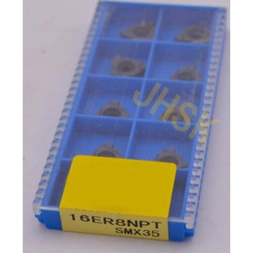10pcs 16ER R8NPT SMX35 Carbide Insert For Threading Turning Tool Boring BAR