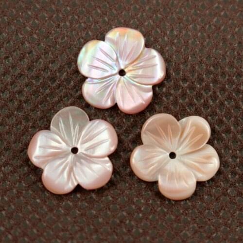 10 pieces/lot ) New 10mm Pink MOP Shell Beads Carved Flower Drilled beads Pendant focal Beads Spacer Beads