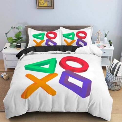 3D Anime Game Elements 2/3pcs Duvet Cover with Pillowcases Bedroom Decor
