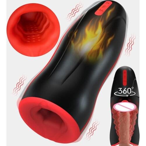 Electric Male Masturbator Vibrator Sex Toys for Men Silicone Automatic Heating Sucking Cup Adult Intimate Toys Blowjob Machine
