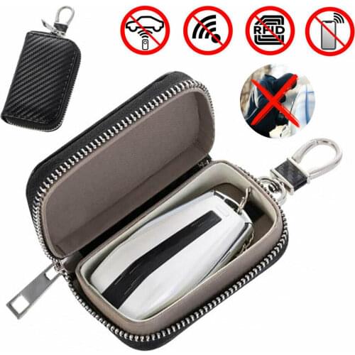 Car Key Signal Blocker Box Faraday Keyless Premium Key Fob Box Anti-theft Anti-hacking Signal Blocking Box Black