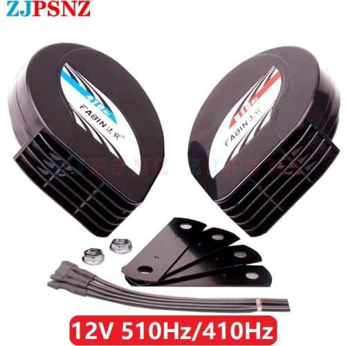 Compact Horn 12V Waterproof Car Horns Super Loud Dual - Tone Electric Snail Horn Kit Universal For Any 12V Vehicles High Quality