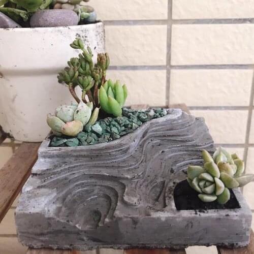 Cement Flowerpot Silicone Mold DIY Candle Holder Flowers Pot Moulds Making For Christmas Decoration 2021