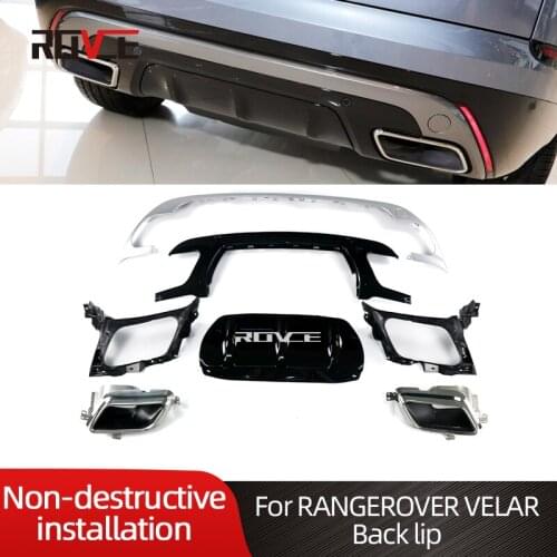 Car Rear Bumper Diffuser Kits For Land Rover Range Rover Velar 17-21 Dymaic p380 HSE Tail Splitter Lip Trim Spoiler Body Parts