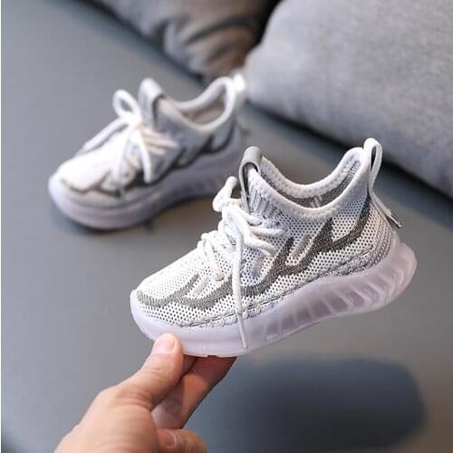 Spring Children Running Shoes Boys Girls Sport Shoes Fashion Breathable Baby Shoes Soft Bottom Non-slip Casual Kids Sneakers