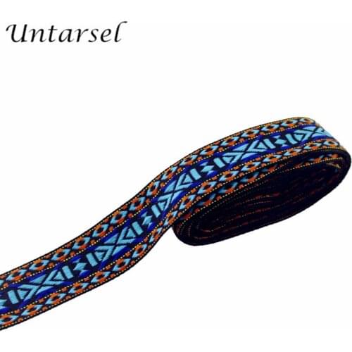 Untarsel 4cm national stylish christmas ribbon for belt home textile gimp trim embroidered clothing ethnic webbing accessories