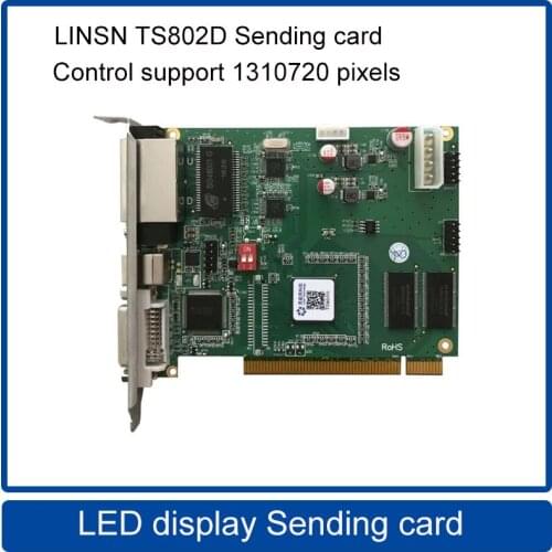 LINSN TS802D control system Sending card For Large Full Color display, Full Color P3 P4 P5 P6 P8 P10 LED Module Control card