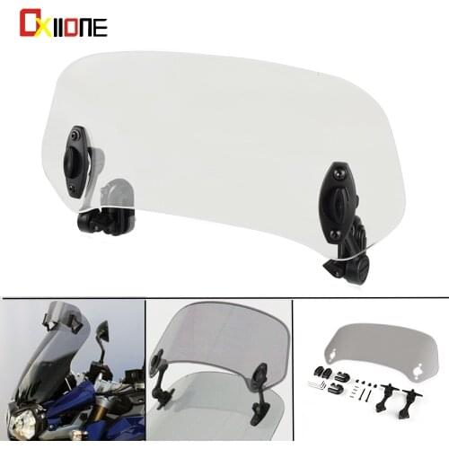 Motorcycle Adjustable Clip On Windshield Extension Spoiler Windscreen For Honda NC700 NC750 X / S NC700X NC700S NC750X NC750S