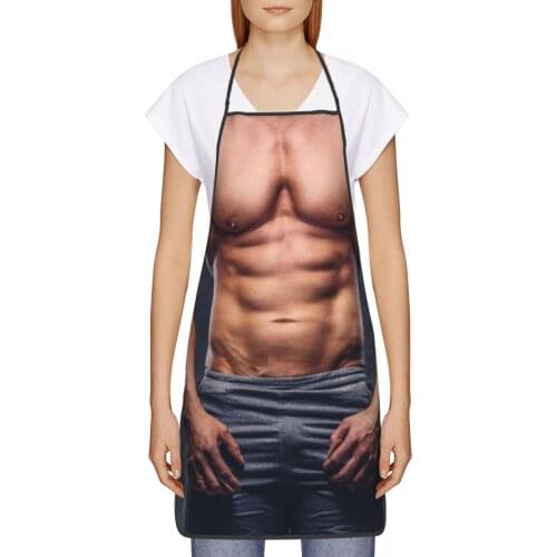 Man Muscle Kitchen oil resistant wreath Flexible kitchen apron House cleaning for Women 72*52cm