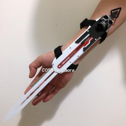 Real shot hidden metal blade sword set sword action figure hidden blade Edward weapon set sword can pop up kids toys