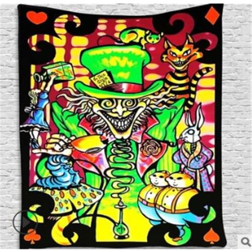 Nordic Style Wall Hanging Tapestry Psychedelic Bizarre Print Art Painting Decoration Backdrop Cloth for Bedroom Living Room Dorm