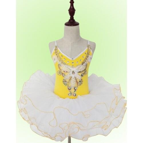 New Childrens Ballet Performance Elegant Classic Clothing Sequins Chiffon Skirt Girls Modern Dance Costumes