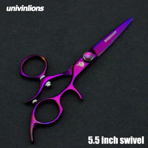 5.5" swivel thumb hair cutting shears japanese hairdressing scissors rotating thumb shears swivel scissors flying shears