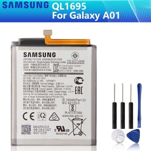 SAMSUNG Original Replacement Battery QL1695 For Samsung Galaxy A01 Authentic Phone Battery QL1695 3000mAh