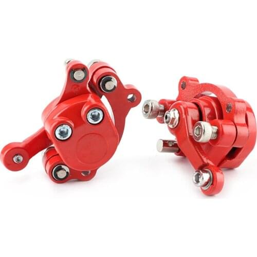 Front Rear Disc Brake Calipers Mechanical Brake Device for 43 47 49cc Bicycle Mini Motorcycle made of aluminium alloy material