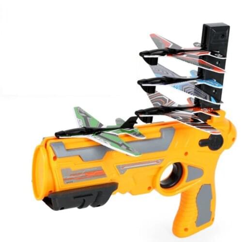 Airplane Launcher Bubble Catapult Plane Toy Foam Airplane Gun Shooting Game Toys Bubble Aircraft Pistol For Outdoor Kid Toys