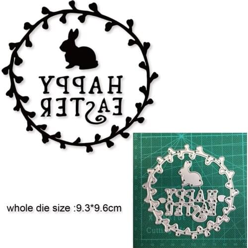 Craft dies metal cutting dies cut die mold Happy Easter bunny decoration Scrapbooking dies knife mould blade punch stencils dies
