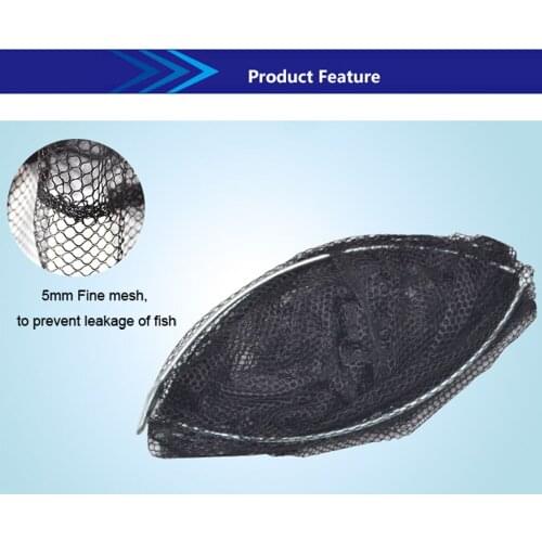 5PCS TOPIND Metal Telescoping Handle 3 Sections Folding Fisherman Fishing Landing Dip Net