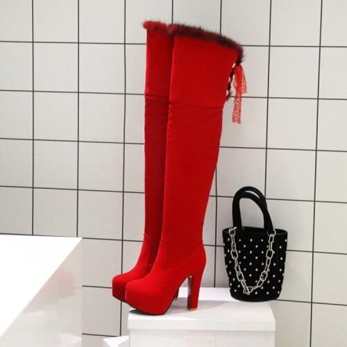 Big Size 9 10 11-17 thigh high boots knee high boots over the knee boots women ladies boots shoes woman winter boots women