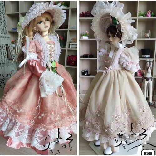 1/4 Scale BJD Clothes Retro Fairy Dress With Hat Set For BJD/SD MSD Girl Doll Accessories C1037