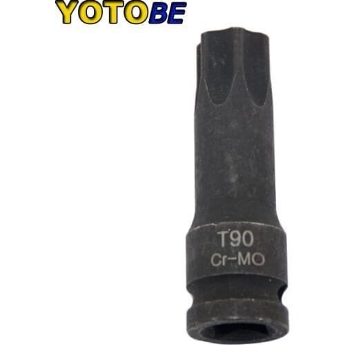 1/2" Drive T90 CR-MO Internal Star Impact Driver Socket Bit 19.7MM Torx Pneumatic Driver Socket Bit 78mm Length