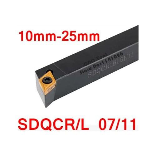Angle 107.5 SDQCR1010H07 SDQCR1212H07 SDQCR1212H11 SDQCR1616H11 SDQCR2020K11 SDQCR2525M11 SDQCL The Right/Left CNC Turning tools