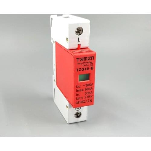 AC SPD 1P 30KA~60KA D ~385V House Surge Protector Protective Low-voltage Arrester Device
