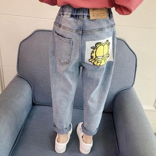 Factory Wholesale High Quality Boys Girls Jeans 2021 Spring and Autumn New Korean Baby Childrens all-match Loose Harem Pants