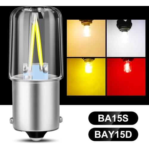 1pc 1156 BA15S P21W 1157 BAY15D P21/5W Led Bulbs R5W R10W Car Turn Signal Light Reversing Light Stop Brake Red Amber White 12V