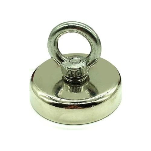 1pc Magnet Fishing Salvage Magnet Pot with Ring Eyebolt Hook for D48mm Neodymium Magnet Strong Powerful Magnetic