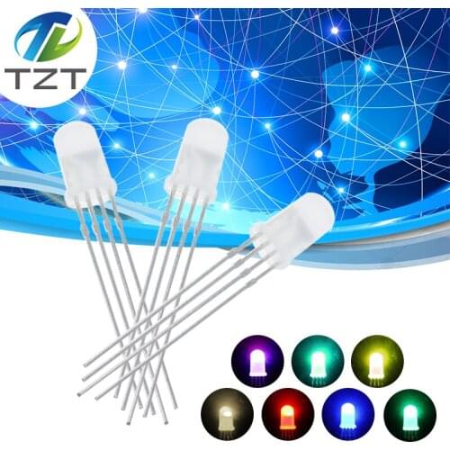 10pcs APA106 F5 5mm RGB LED Chips Integrated RGB LEDs (like WS2812B) APA106 round hat Full color LEDs