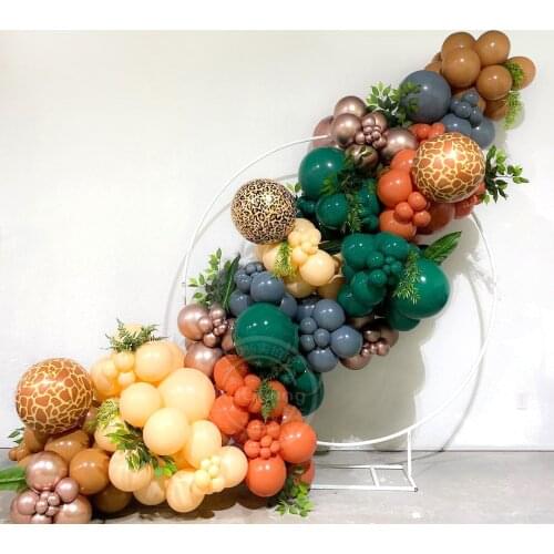 155pcs Green Balloons Jungle Safari Theme 4D Animals Balloon Garland Arch Kids Boys Birthday Party Baby Shower Decorations