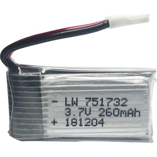 3.7v 260mAh Li-po Battery for H8 Mini Eachine H48 H8 3D RC Quadcopter Accessory Drone Toy Spare Parts High Quality 3.7 v 260 mah