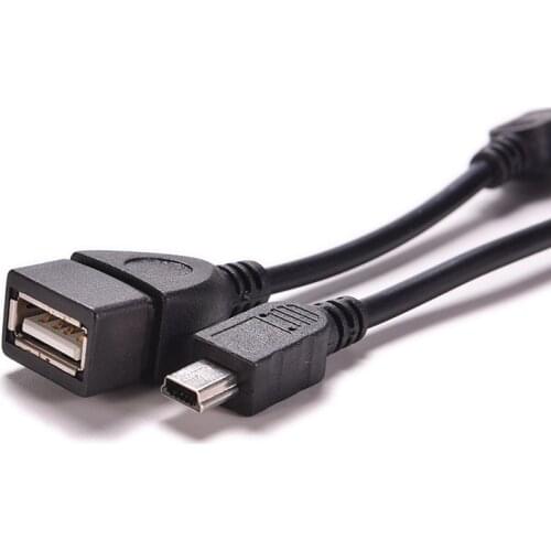 5pin Mini USB Male To USB 2.0 Type A Female OTG Host Adapter Cable OTG Cable For Cellphone Tablet MP3 MP4 Camera 10cm