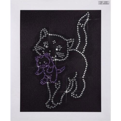5D Fluorescent Rhinestone Point Drilling Painting cats Diamond Embroidery Cross Stitch Diamond Mosaic