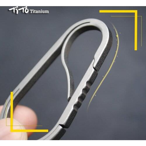 TiTo Titanium alloy Fast Hang Tools Key Holder Sport Outdoor Carabiner Keychain titanium alloy key ring Travel kits one piece