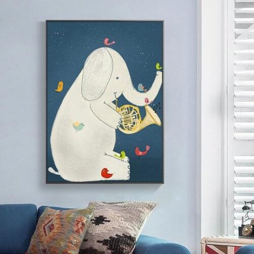 Home Decor Canvas Painting ins Pink Flamingo Tropic Backgrond Posters and Print Green Plant Wall Art Picture for Living Room