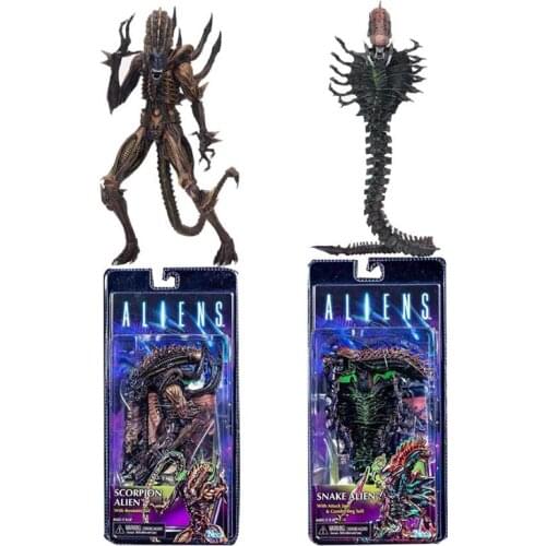 Scorpion Figure NECA 13th Lineup Aliens VS Predater Scorpion Snake Alien Sgt Apone Snake Action Figure Collectable Model Toy