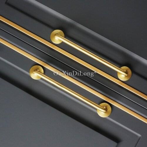 Brand New 2PCS Pure Brass European Furniture Handles Drawer Pulls Cupboard Wardrobe Kitchen Shoe TV Cabinet Pulls Handles&Knobs